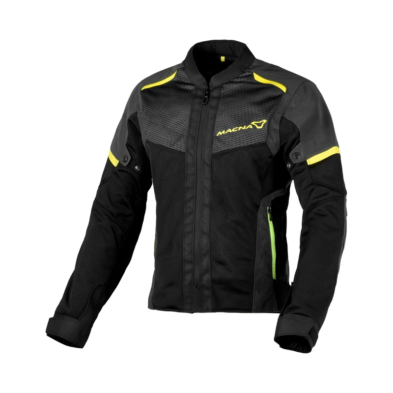 Macna Orcano 2.0 Dames Night Eye Jacket, Black/Yellow, XL