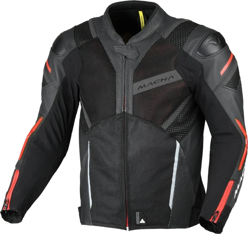 Macna Galvic Jacket, Black/Red, 48 (EU)