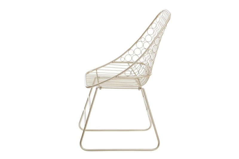 AlexandreHouse Set of 2 Mesas Metal-Espejo 60 x 60 x 41 50 x 38 cm