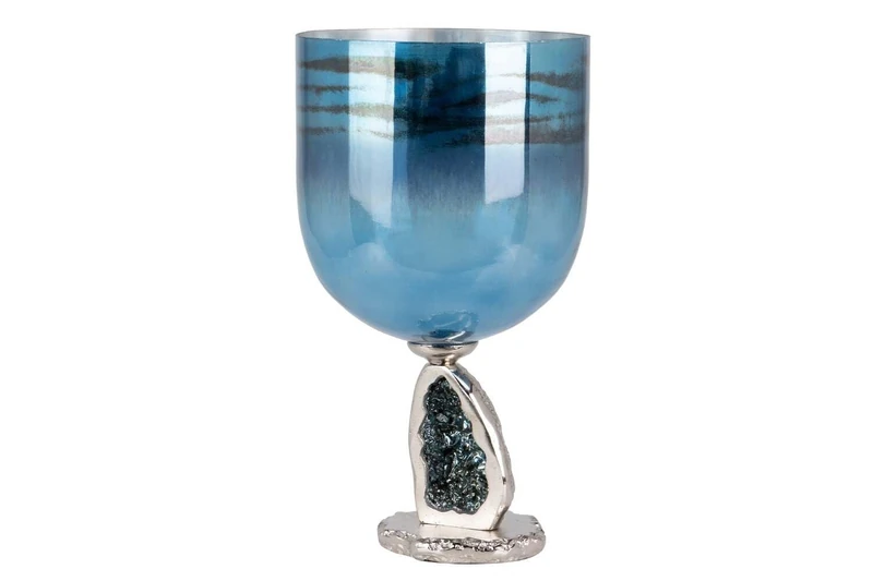 AlexandreHouse Jarron Crystal/Aluminium Nickel 25 x 25 x 101 cm