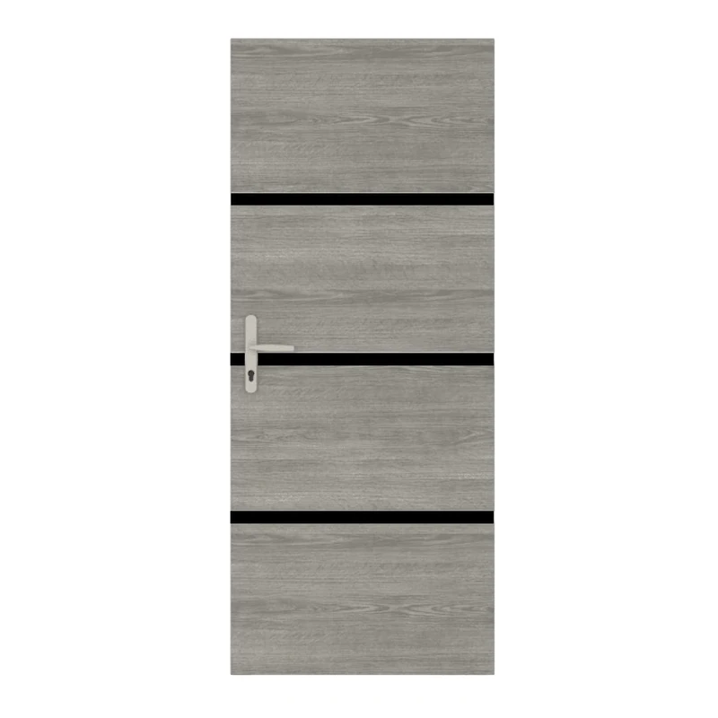 Nordlinger Renovation Kit for Reno'Porte Greige Oak Design – Black Profiles – FSC Mixed – Non-Glued Model