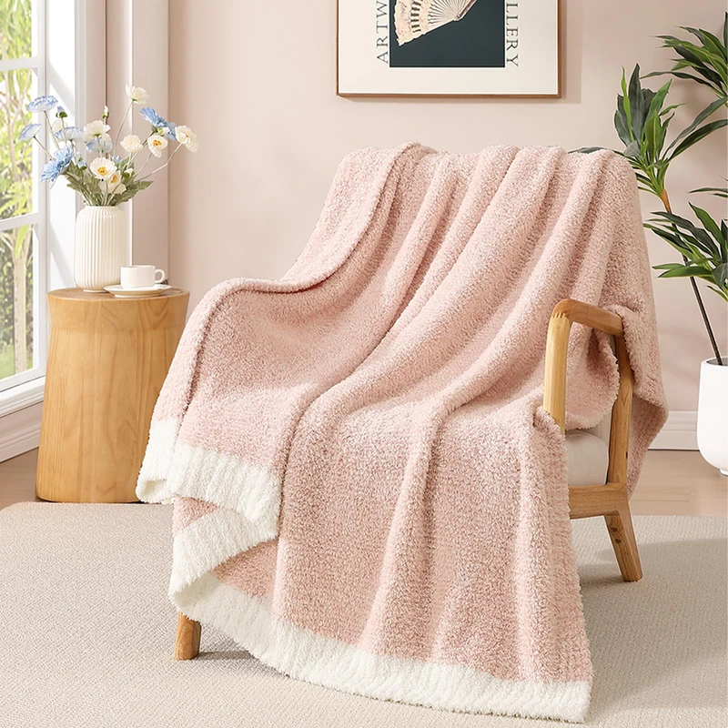 WRENSONGE Soft Twin Blanket for Bed-Cozy Warm Reversible Knitted Blankets