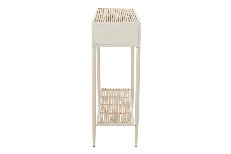 AlexandreHouse Console Metal Bamboo Beige Brown 135 x 41 x 80 cm
