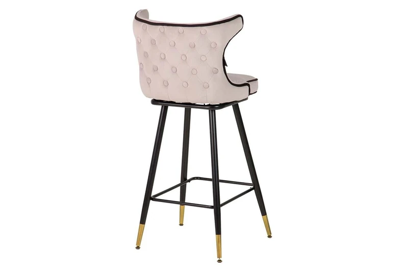 AlexandreHouse TABURETE BAR VELVET CLINTON GREEN 46 x 53 x 105 cm