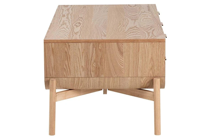 AlexandreHouse Mesa De Centro MDF Metal Blanco 110 x 56 x 45 cm