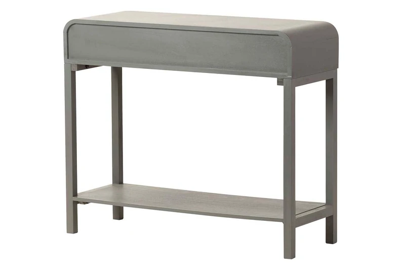 AlexandreHouse Console MDF Pine Black 90 x 30 x 75 cm