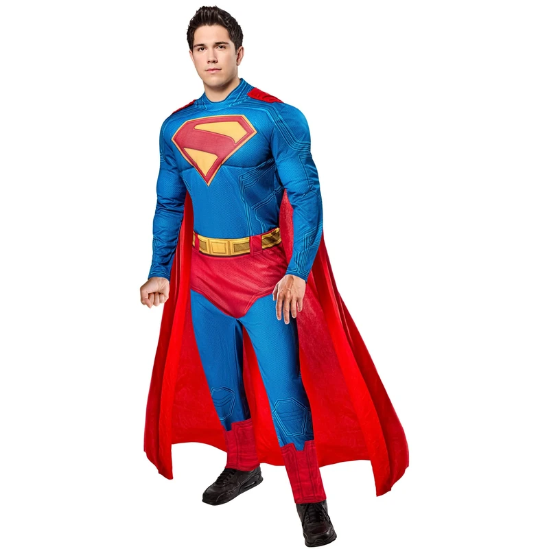 Rubies Official DC Deluxe Superman Costume, Adult Superhero Fancy Dress, Size XL Halloween
