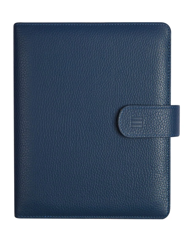 Finocam - Andrea 2026 Open Leather Organiser Agenda Week to View Vertical January 2026 - December 2026 (12 months) Portuguese Blue