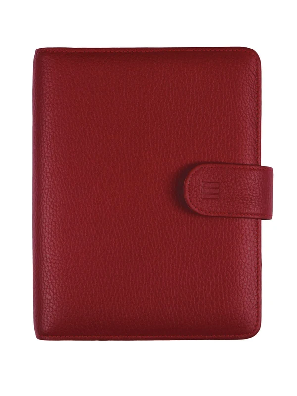 Finocam - Andrea 2026 Open Leather Organiser Agenda Week Vertical View January 2026 - December 2026 (12 months) Bordeaux Spanish