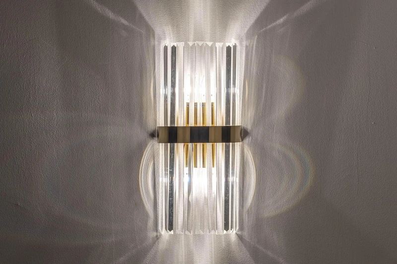 Aplique De Painted Metal Crystal Madrid 25 x 25 x 65 cm