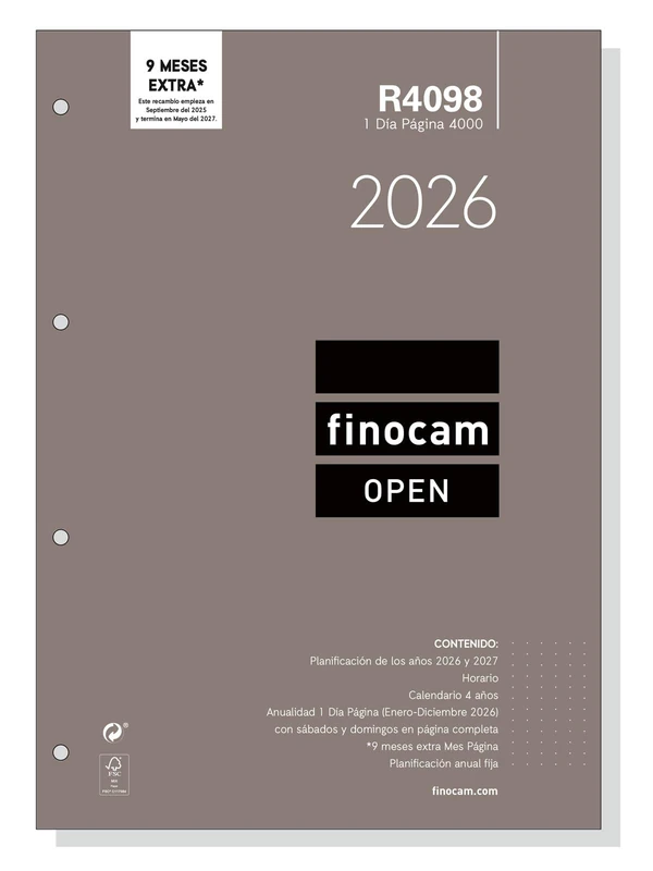 Finocam - Annual Open 2026 1 Day Page January 2026 - December 2026 (12 months) Spanish - Image 1
