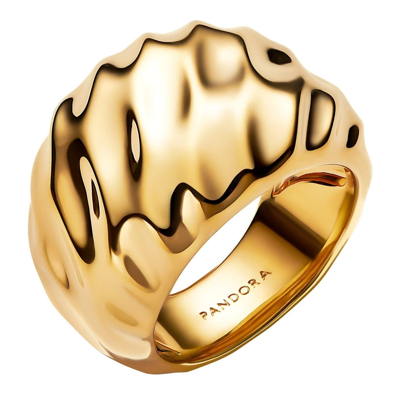 Pandora Women's Ring, Gold Colour, 163884C00, 54/17.2, Sterling Silver, No Gemstone, 54/17,2, Sterling Silver, No Gemstone