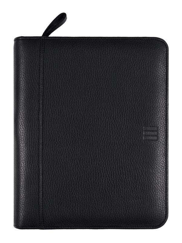 Finocam - 2026 Leather Organizer Agenda with Zipper Week Vertical View | January - December (12 months) | Agenda Organizer Rings | Open Leather Crem. Andrea - English