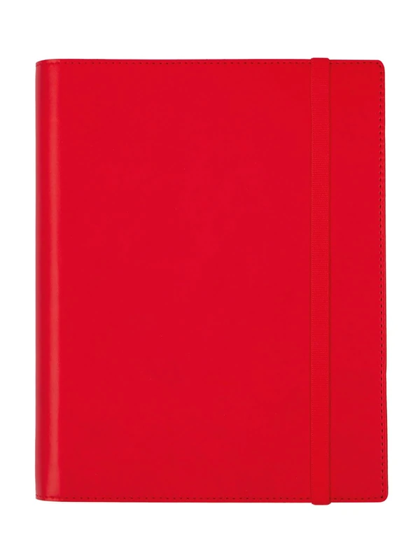 Finocam - Andrea 2026 Open Leather Zipper Organizer Agenda Week to View Vertical January 2026 - December 2026 (12 months) Catalan Blue