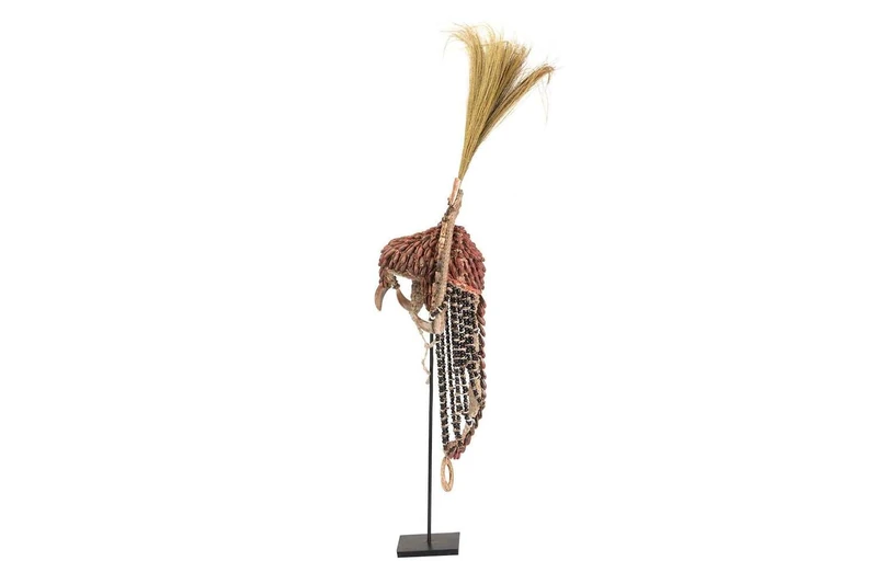Figura DECORATIVA CONCHAS MAD. Natural 20x20x80 CM