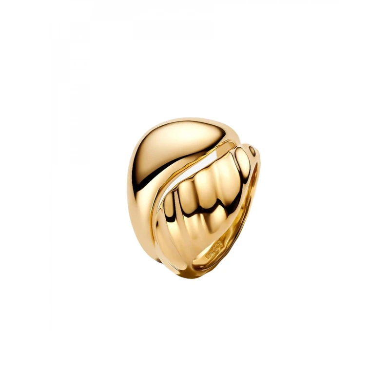 PANDORA Women's Ring Set Gold Color 163832C00 58/18.5 Sterling Silver Not a Gemstone
