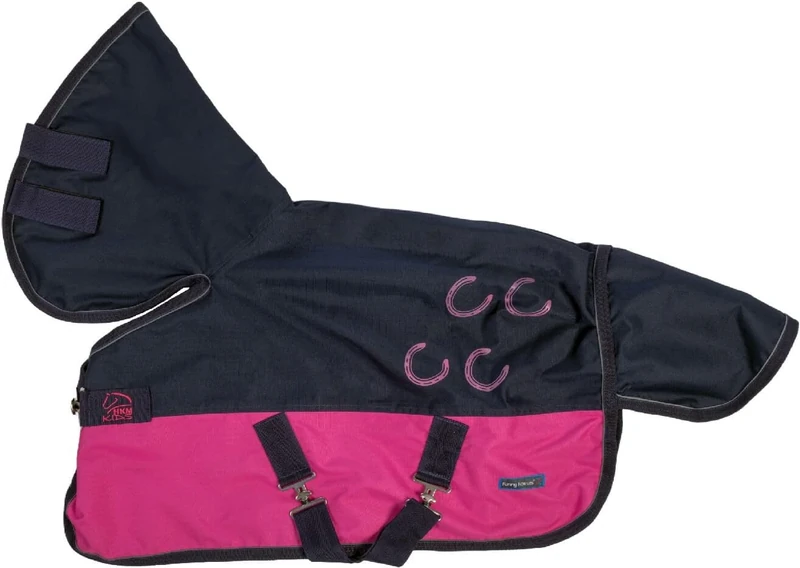 HKM Funny Horses Rain Rug Pink/Navy 2'7