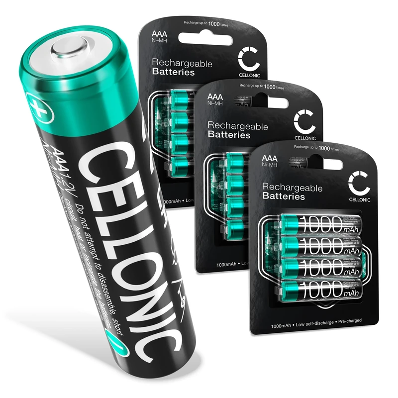 CELLONIC 12x AAA Battery Compatible with Siemens Gigaset A400, A415, AS405, A510, AS690, C430, C530HX, CL660HX, E560, E290A 1000mAh 12x 1.2V