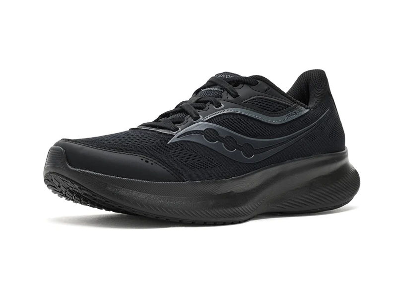 Saucony Women Cohesion 18 Sneaker Trainer Shoe,Triple Black, 4.5