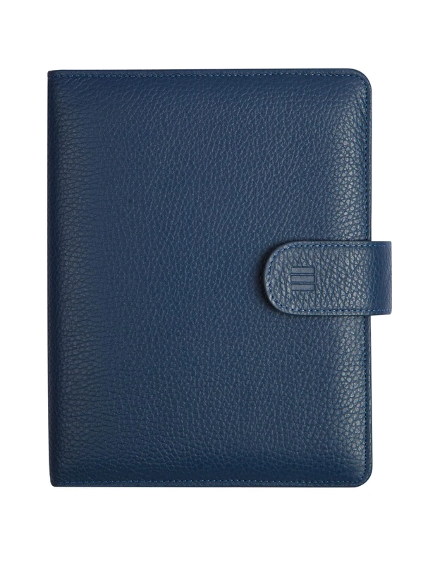 Finocam - Andrea 2026 Open Leather Organiser Agenda Week to View Vertical January 2026 - December 2026 (12 months) Portuguese Blue