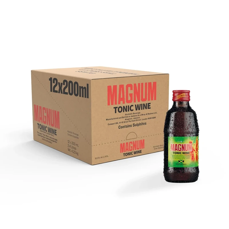 Magnum Tonic Wine, 16.5% ABV, Case of 12 x 20cl - Jamaica Tonic Wine