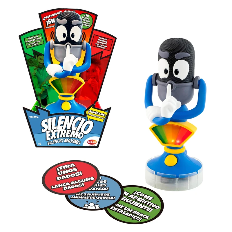 Bizak Extreme Silence, Fun Sound Meter with Microphone Shape That Will Detect How Many Things You Can Do in Silence, 50 Different Tests, 3 Levels of Sensitivity, + 6 Years, (30693770) - Image 1
