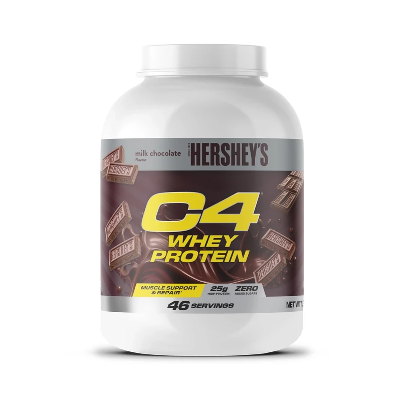Cellucor C4 Whey Protein Powder, Hershey's Chocolate, 25g Protein, Low Sugar, Post-Workout Recovery, 46 Servings