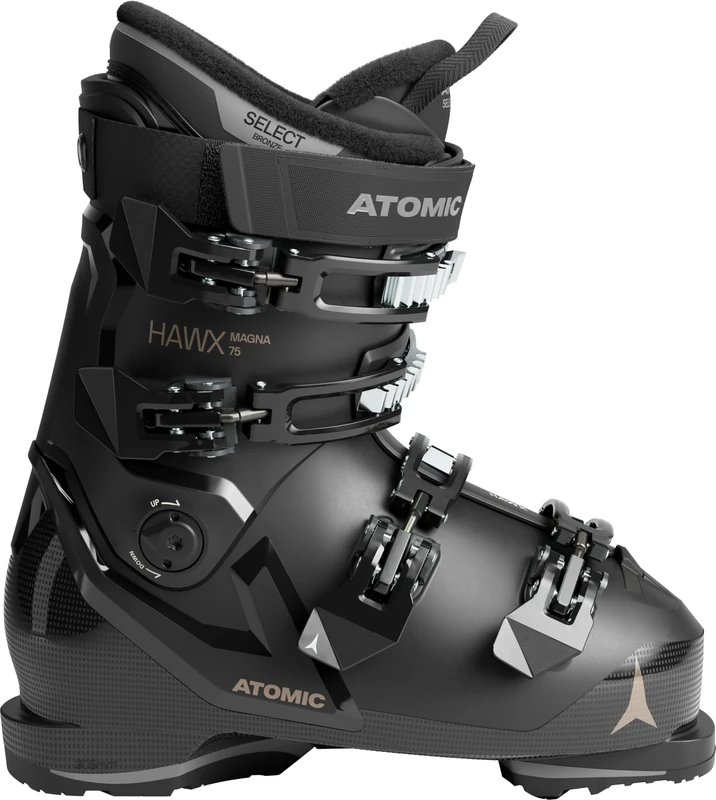 ATOMIC Unisex - Adult Hawx Magna 75 W Alpine Boots, Black/Gold, 39/40