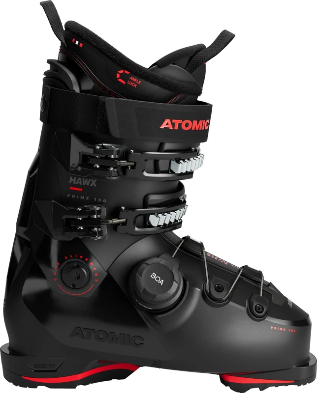 ATOMIC Unisex - Adult Hawx Prime 100 BOA Alpine Boots, Black/Red, 42/43