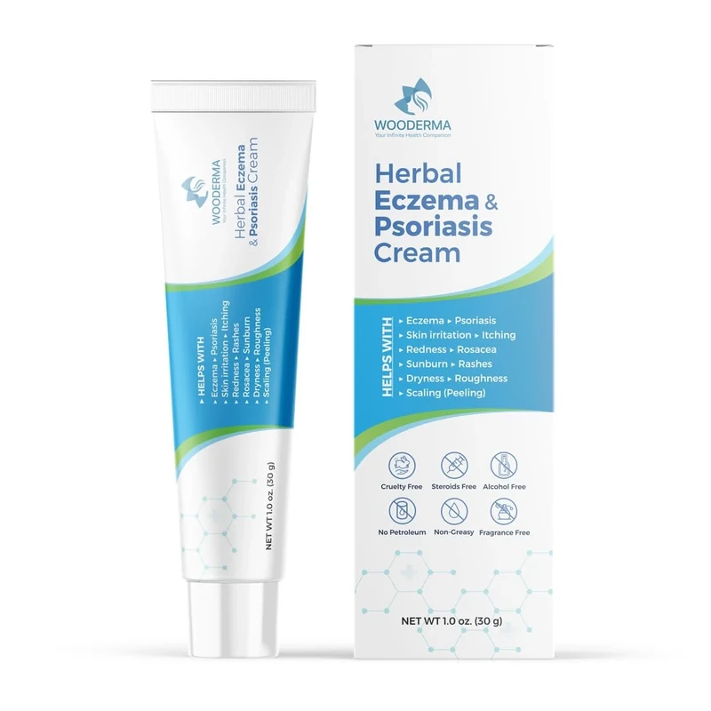 WooDerma Herbal Skin Defence – Hydrating and Soothing Cream for Dry and Sensitive Skin – Suitable for People Prone to Eczema and Psoriasis