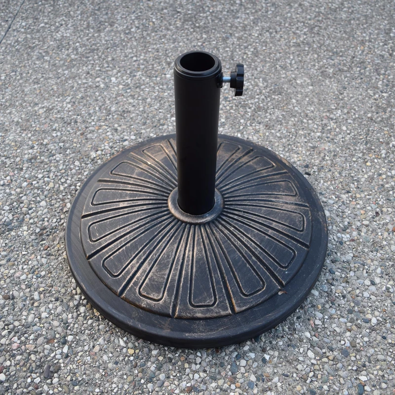 Oakland Living Antique Bronze 28 lb Round Plastic and Concrete Patio Umbrella Base