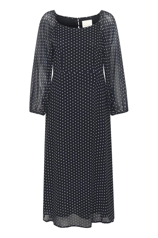 Part Two Women's Lankapw Dress, Dark Navy Dot, 10