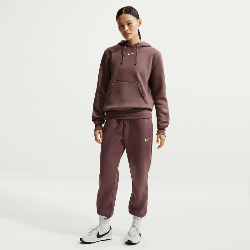 Nike Women's W NSW PHNX FLC STD PO HOODIE Sweatshirt, Tattoo/Sail, XL - Image 1