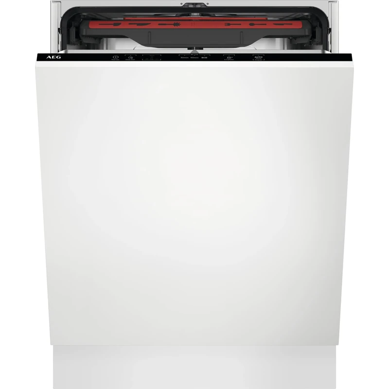 AEG 5000 Series Integrated Dishwasher AirDry Technology FSB54907Z, 60cm, 14 Settings, (Db) 44, Delay Start, Inverter Motor, Height Adjustable Basket, Touch Control, Built-In 820-900x600x550mm, Class C