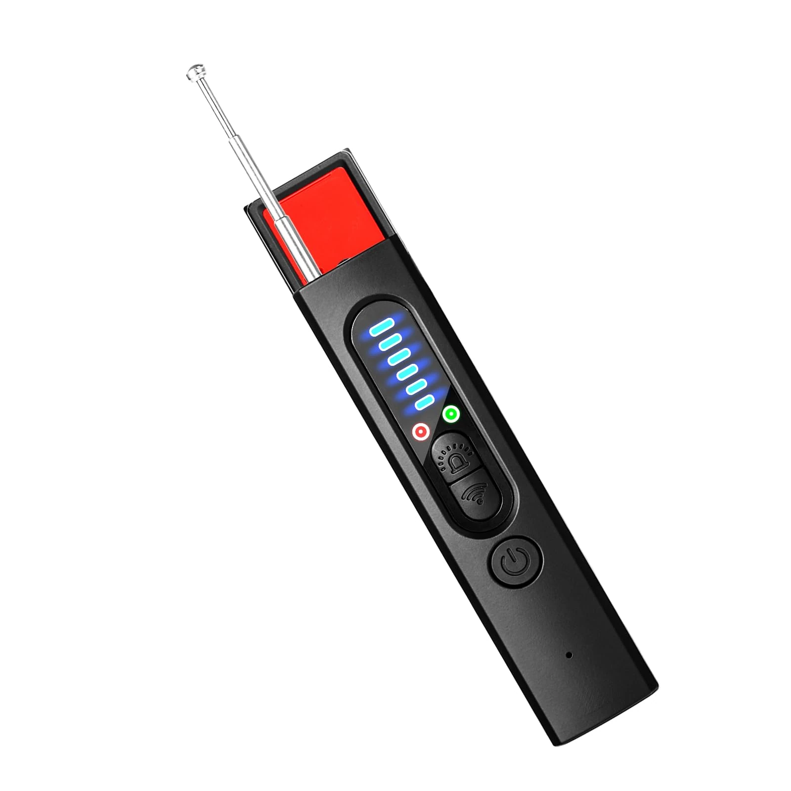 Hidden Camera Detector – RF Bug Detector with GPS Tracker Finder, 4 Detection Modes & 5 Sensitivity Levels, Mini Portable Anti-Spy Device for Hotel, Office, Car, Travel (30H Battery) (Mat Black)