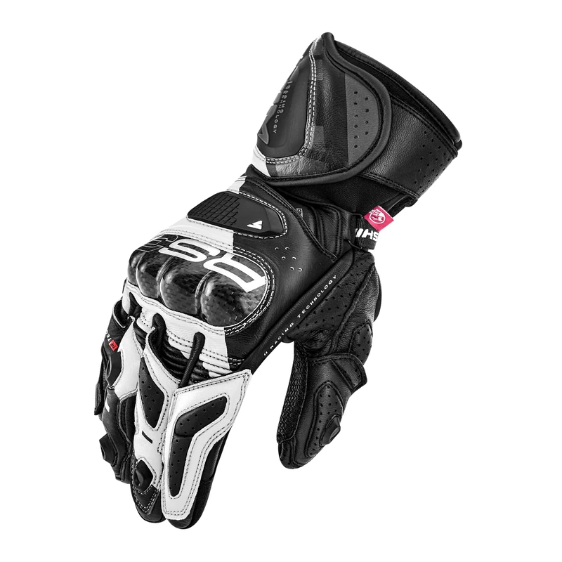 SHIMA RS-3 Motorbike Gloves Women Leather Long Summer Biker Armoured Protectors Motorcycle Perforated Ventilated Reinforced Touchscreen Motorsport Glove Racing Motorbikes (Womens, White, XL)