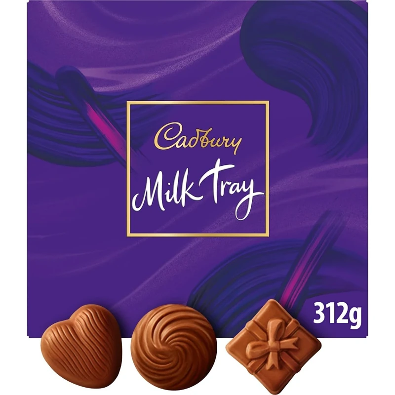 Cadbury Milk Tray Chocolate Box, Assorted Milk Chocolates Gift Set for Birthdays, Anniversaries & Special Occasions, The Perfect Valentines Day Gift, 312 g (Pack of 1)