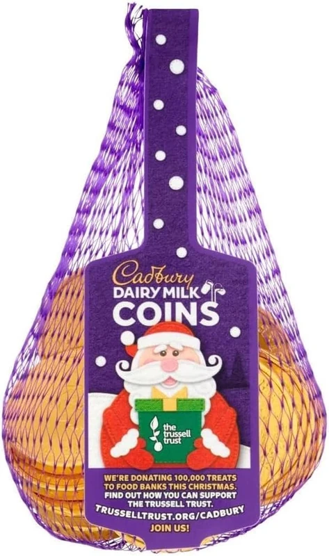 Cadbury Dairy Milk Christmas Chocolate Coins Bag, Smooth Dairy Milk Chocolate, Festive Treat Perfect Stocking Filler Gift, 70 g (Pack of 1)
