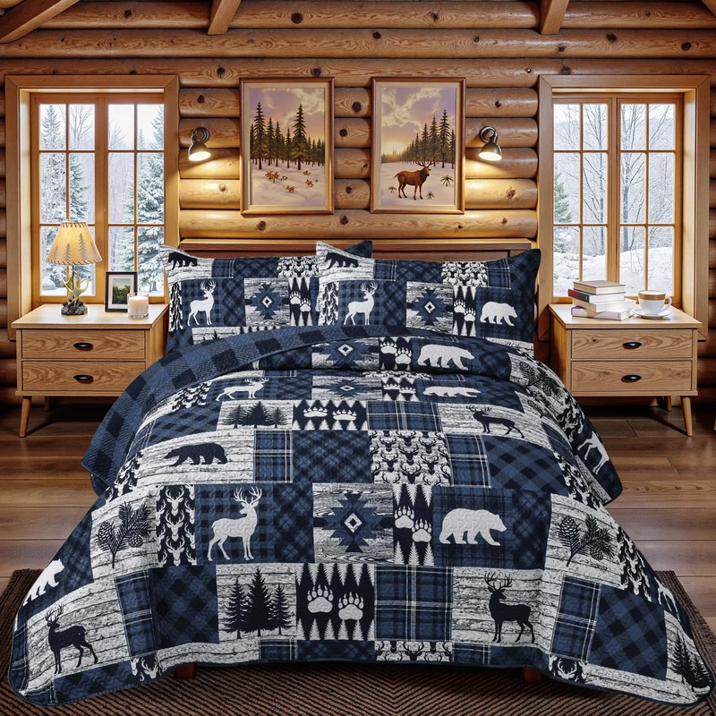 Tritard Rustic Quilt Sets, King Size