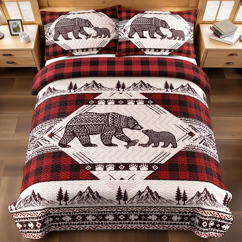 Tritard Cabin Quilt Sets, Queen Size