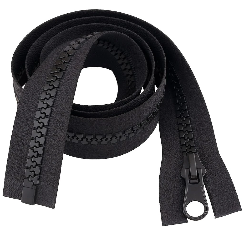 Black 26" (66cm) Chunky Zip – Separating #5 Weight Zipper, Great for Jackets, Coats & Upholstery Repairs | Giddy Square