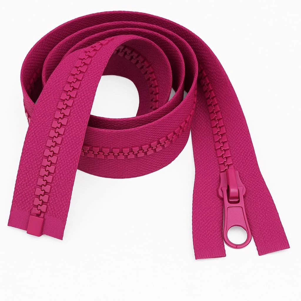 Fuchsia 32" (81cm) Heavy-Duty Chunky Zip – Open Ended, Machine Washable Plastic Teeth, Perfect for Coats & Outerwear by Giddy Square