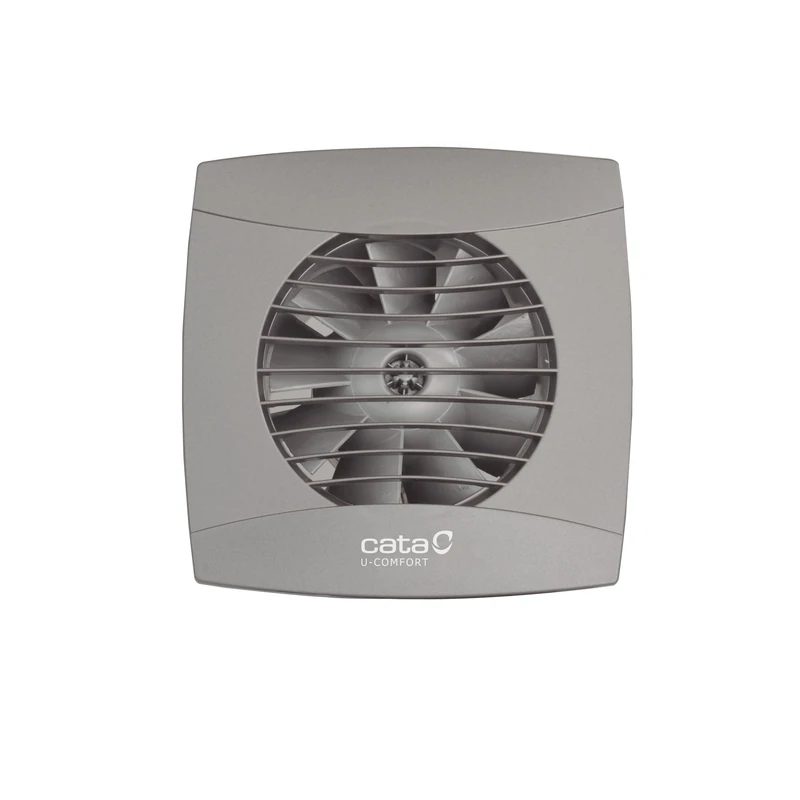 CATA Bathroom Extractor UC-12 STD SILVER Anti-return Valve Class IP44 Sound Level 45 dB Maximum Flow 205 m3/h Power 12W Voltage 220-240V 50-60Hz Output Diameter 120mm Silent Eco Colour Grey