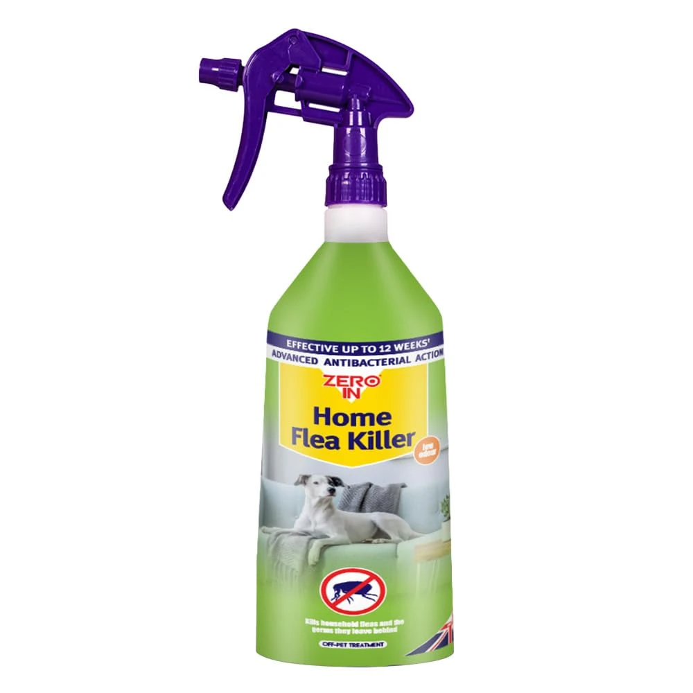 Zero In Home Flea Killer Spray – 1L Ready-To-Use Insecticide for Fleas, Eggs & Larvae – Fast-Acting Formula for Carpets, Soft Furnishings & Pet Bedding – Long-Lasting Protection – Indoor Use