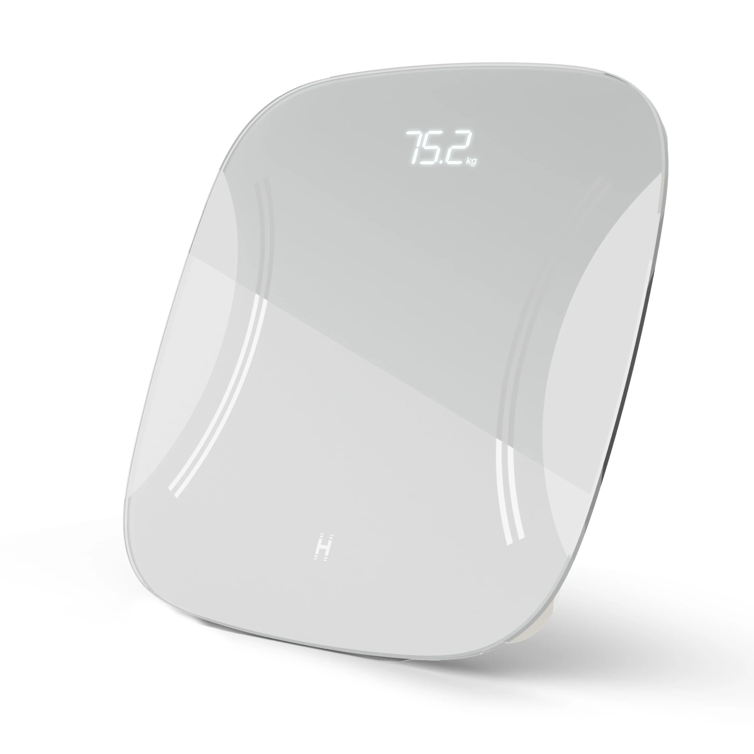 Homedics Essential Body Weight Scale - Digital Bathroom Scales with LED Display, Precise Weight Tracking in kgs/lbs/st, Modern Weighing Scale with Sleek Tempered Glass & Anti-Skid Feet