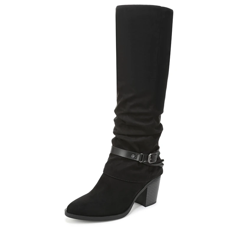 Blowfish Malibu Women's Carey Knee High Boot, Microsuede Black, Medium Fit, UK 3