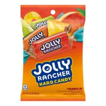 American Food Mart |Tropical Hard Candies 184 g (6.5 oz) | American Import | Hard Candies | Fruit Punch, Golden pineapple, Lime and Mango Flavours | Pack of 1