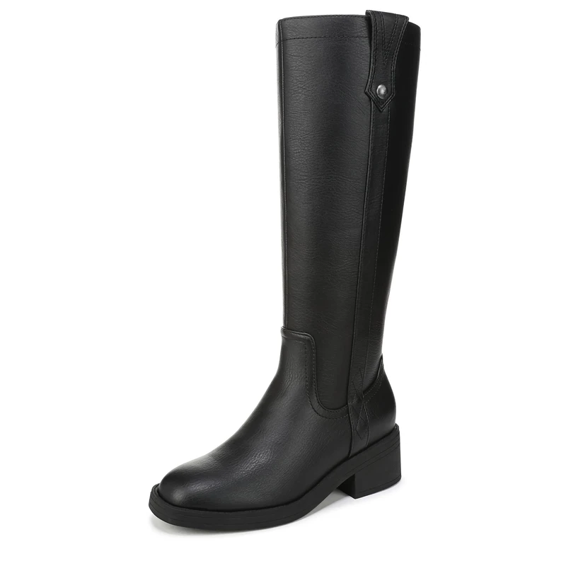 Blowfish Malibu Women's Nomads Knee High Boot, Black Faux Leather, Medium Fit, UK 4