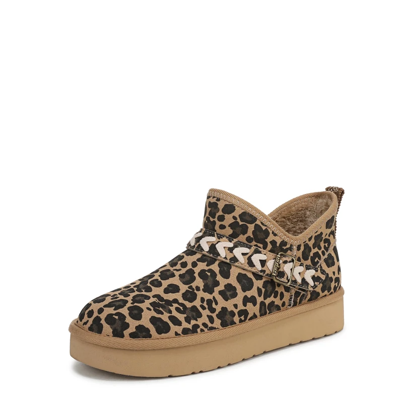 Blowfish Malibu Women's Mokolo Pull-On Ankle Boot, Leopard Print Faux Suede, Medium Fit, UK 5.5