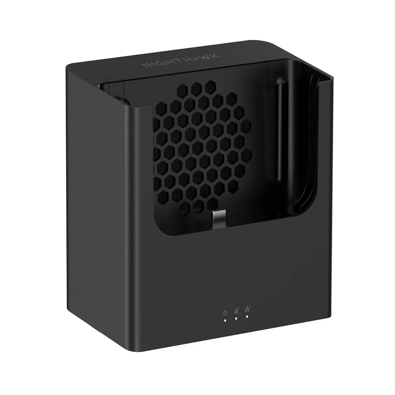 NETGEAR Nighthawk 2-Port Gigabit Ethernet Cradle (MD200) – Power & Wired Connections for Your Nighthawk M7 Pro, M6 Pro, M6 or M3 Mobile Router With Active Cooling Fan